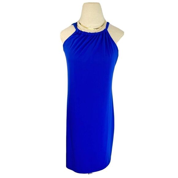 Athleta Womens Size Medium Kokomo Solid Blue Swim Dress Stretch Mini Short Water - Picture 2 of 14